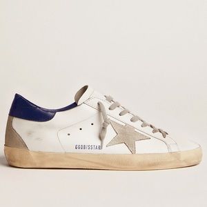 Men’s Super-Star sneakers with suede star and blue heel tab